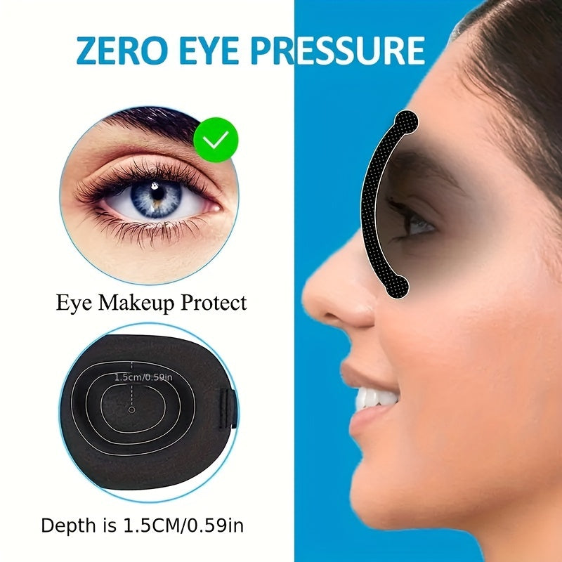 Sleep Pure Black 3D Three-dimensional Light Blocking Eye Mask 1pc, 3pcs, 5pcs, 10pcs