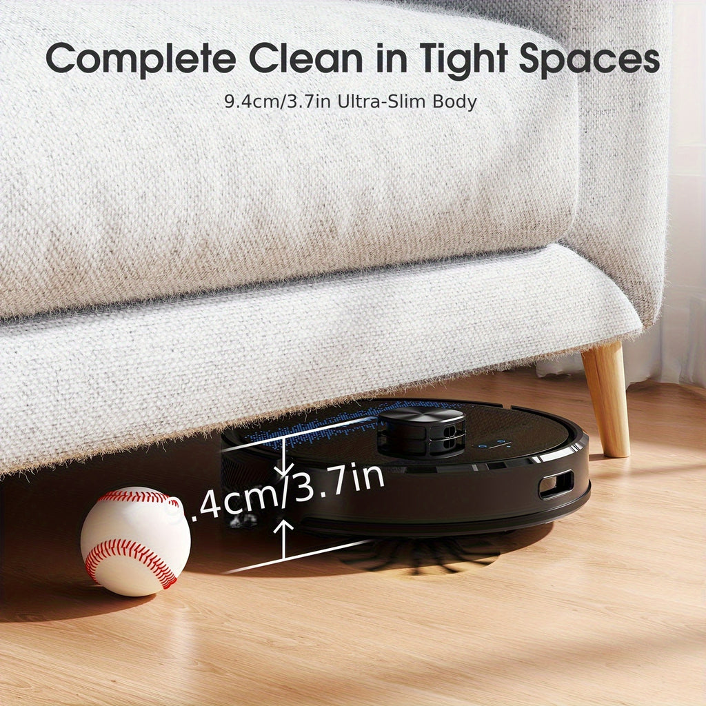 Robot Vacuum Cleaner And Mop Combo 4500Pa, Lubluelu SL60Ultra Robotic Vacuum, 150Mins Max, 56dB, 24 No-Go Zones For Pet Hair Carpets Floor