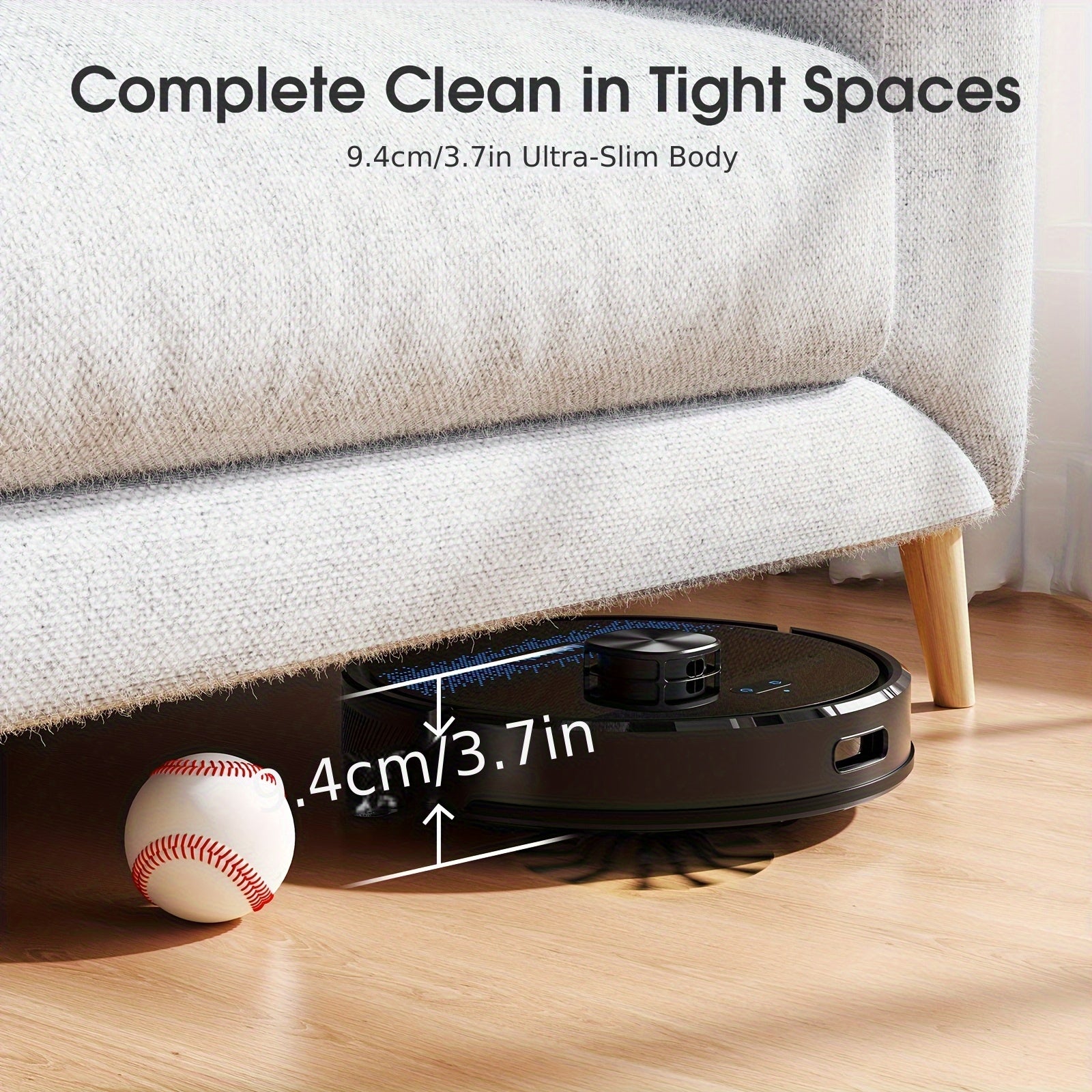 Robot Vacuum Cleaner And Mop Combo 4500Pa, Lubluelu SL60Ultra Robotic Vacuum, 150Mins Max, 56dB, 24 No-Go Zones For Pet Hair Carpets Floor