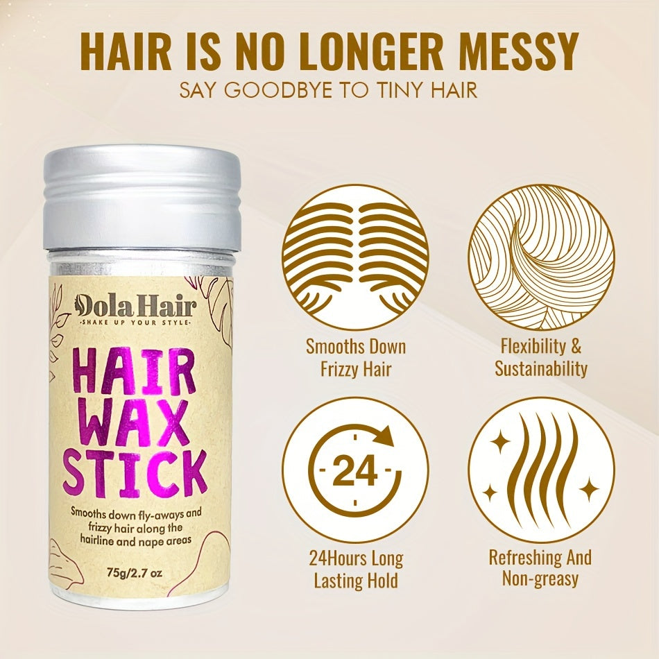 Hair Wax Stick, Wax Stick for Hair Slick Stick, Hair Wax Stick for Flyaways Hair Gel Stick Non-Greasy Styling Cream for Fly Away & Edge Control Frizz Hair 2.7oz, Hair wax stick for Youngsters