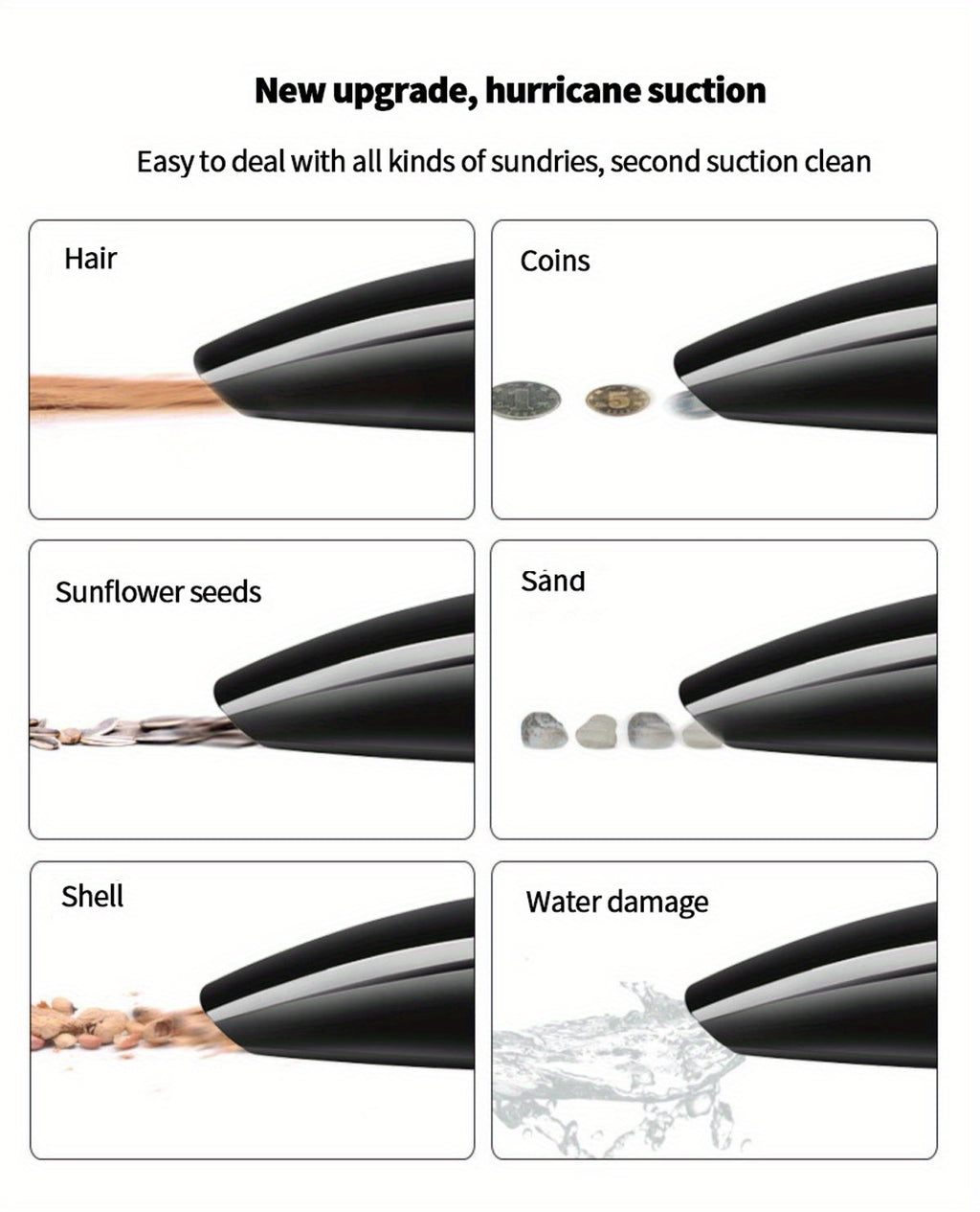 Car Vacuum Cleaner for Home Use, Large Suction Powerful Powerful Vacuum Cleaner for Car, Small Car Interior Vacuum Cleaner, Dry and Wet Dual-Use, Without Battery