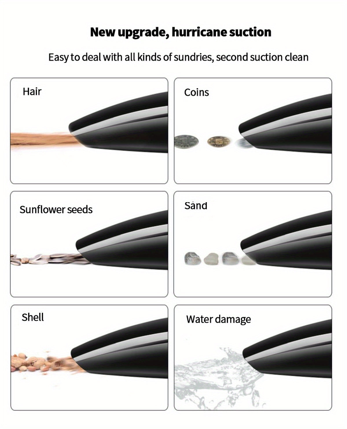 Car Vacuum Cleaner for Home Use, Large Suction Powerful Powerful Vacuum Cleaner for Car, Small Car Interior Vacuum Cleaner, Dry and Wet Dual-Use, Without Battery