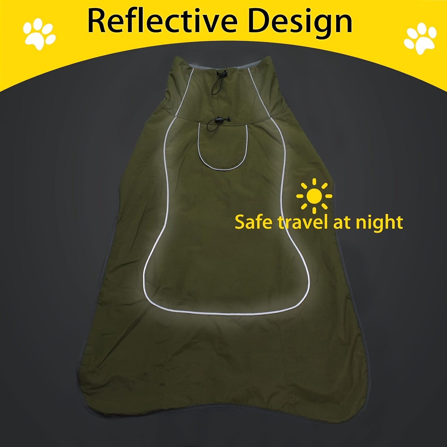 Double-Layer Winter Dog Jackets, Dog Coats For Large Dogs In Winter, Dog Raincoat - Waterproof Dog Clothes Christmas Gift