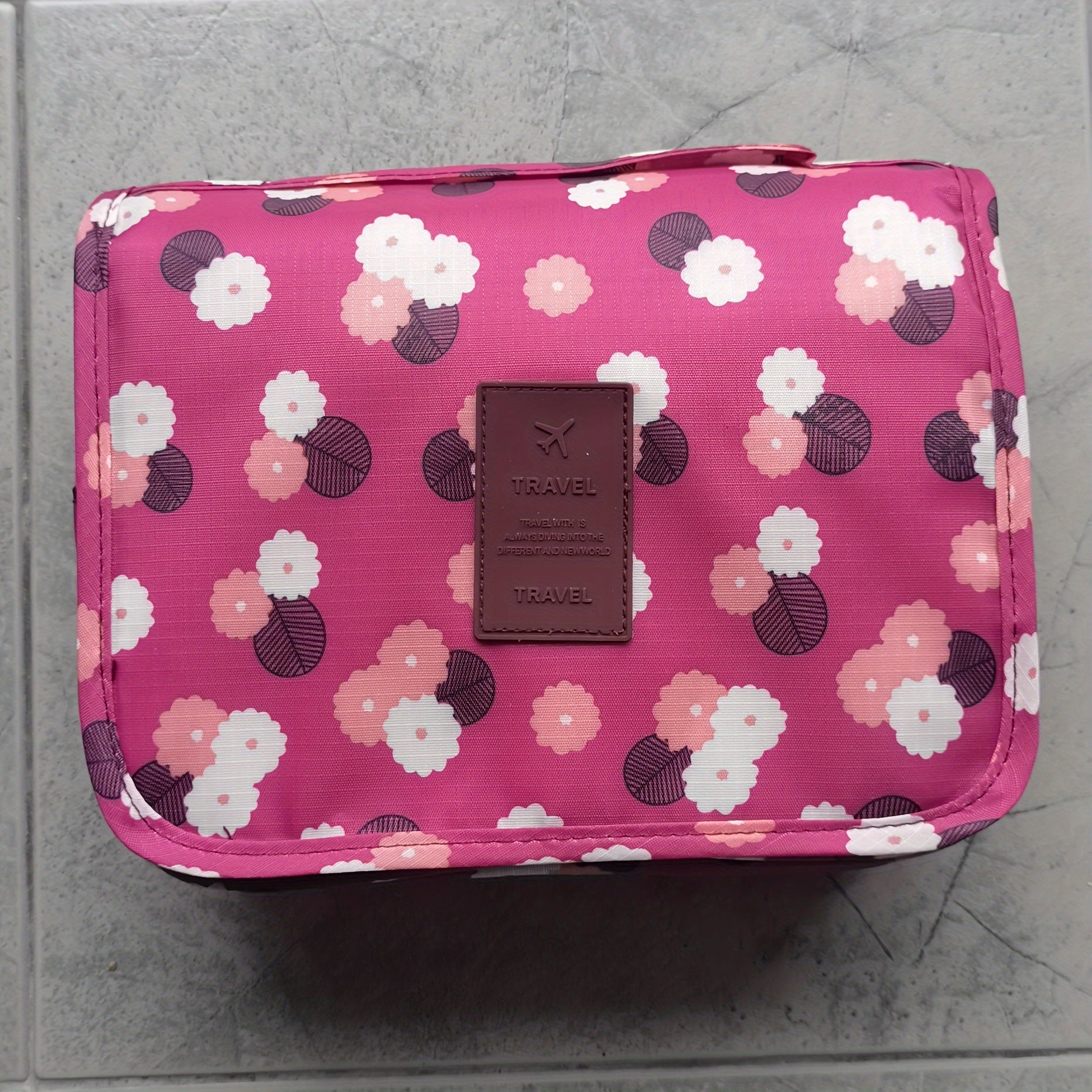 Large Capacity Travel Toiletry Bag with Hanging Hook - Durable Oxford Fabric, Multi-Compartment Organizer for Cosmetics, Makeup, and Toiletries - Ideal for Vacation and Daily Use, Makeup Travel Bag