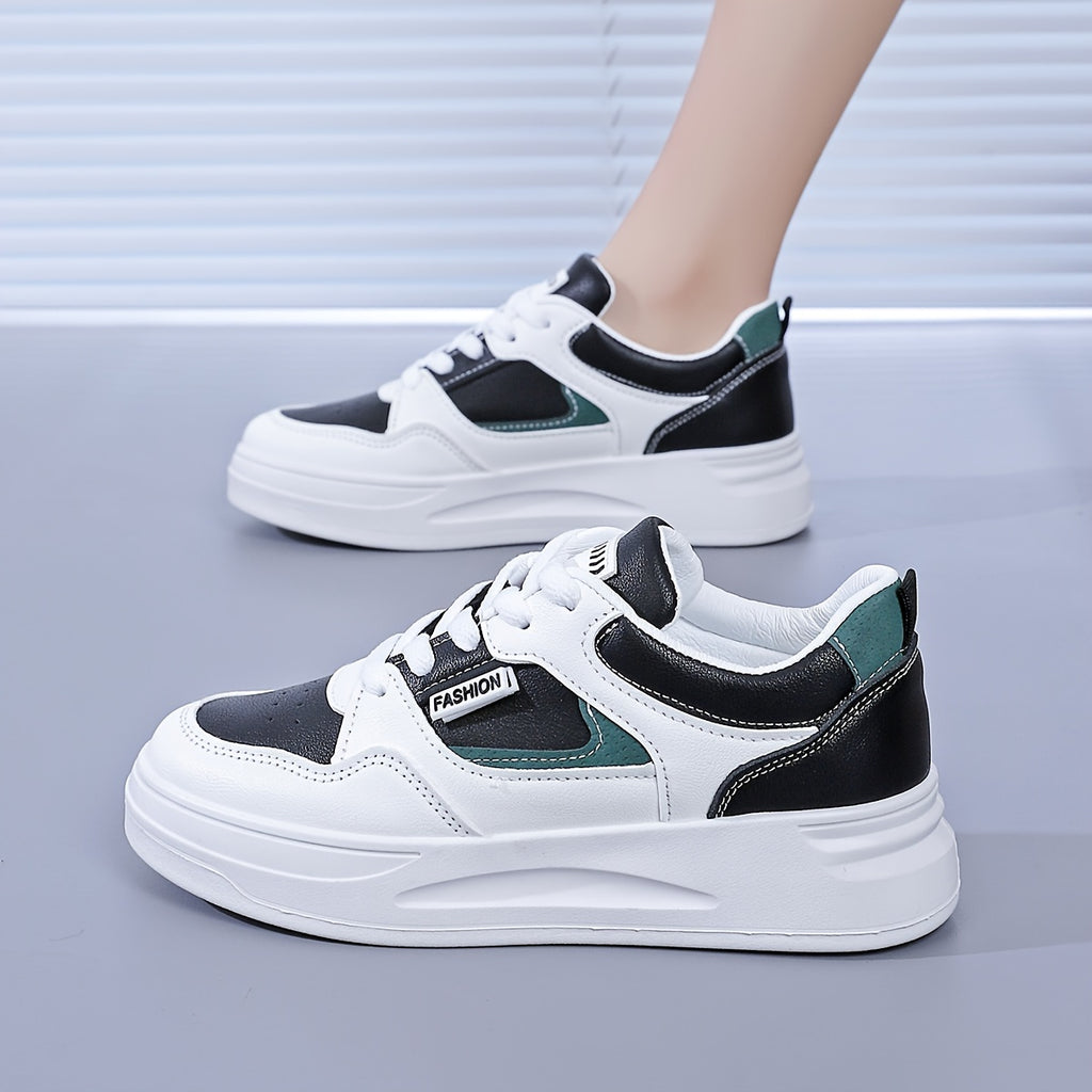 Women's Lightweight Sneakes, Low Top Lace Up Platform Casual Shoes, Women's Fashion Footwear
