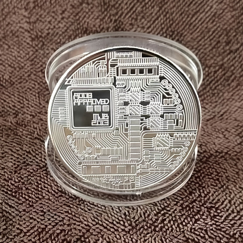 Golden Commemorative Coin Of Bitcoin, A Virtual Currency, As A Business Gift Item With Coin Craftsmanship For Foreign Trade.