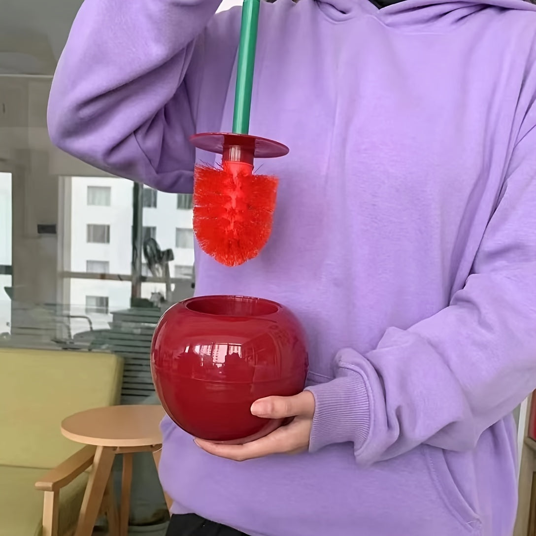 1 Set Novelty Cherry Toilet Brush, Creative Toilet Brush, Toilet Brushes And Holders