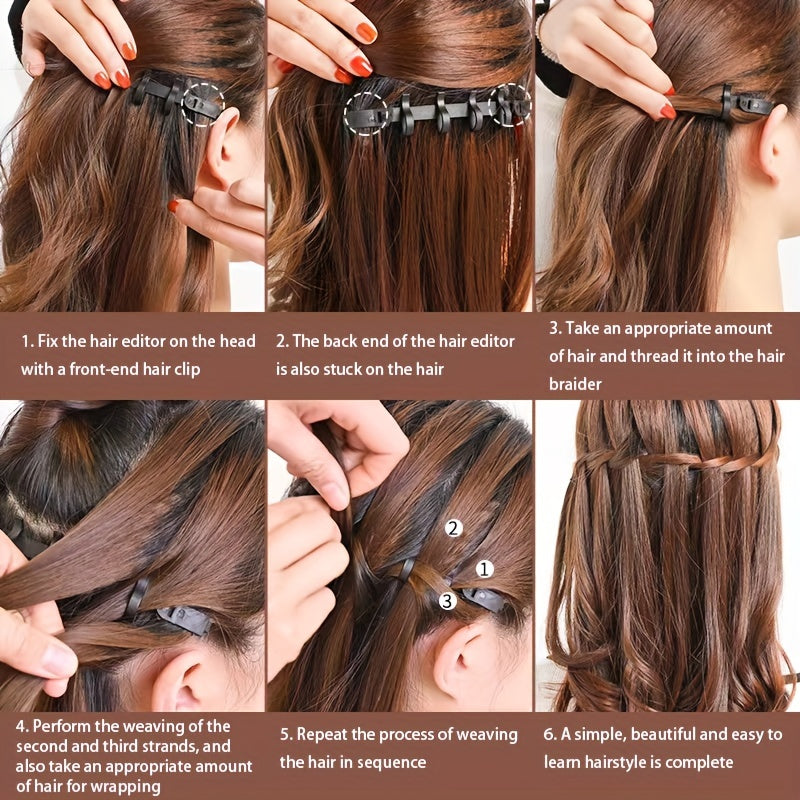 [1/3/5pcs Effortless Hair Styler] 1/3/5pcs Effortless Hair Styling With Hair Twist Styling Bun Maker Braider Roller Hook For Women