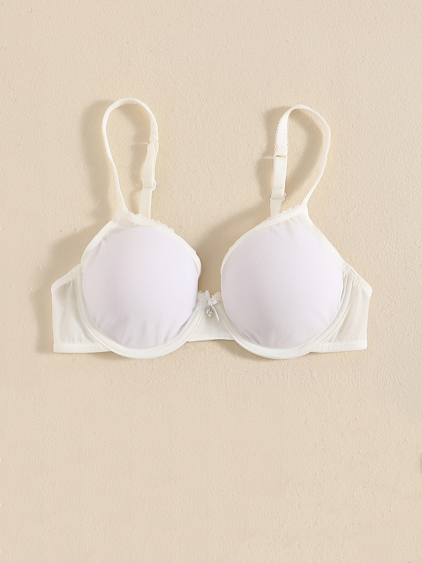 Transparent Mesh Thin Unlined Bra, Breathable Sheer No Pad Knitted Fabric Everyday Intimates Bra, Women's Lingerie & Underwear