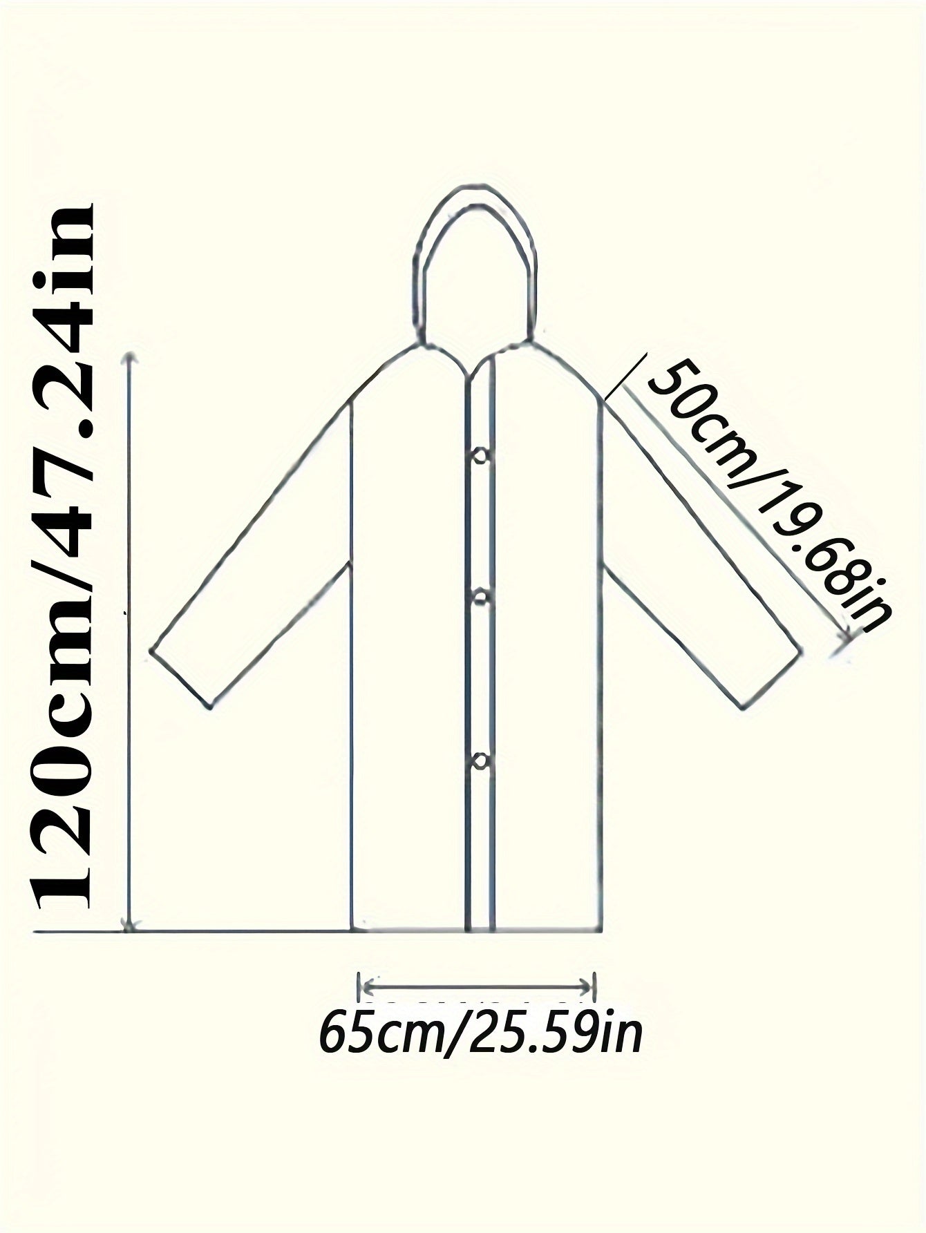 Gray EVA Raincoat - Windproof, Waterproof, Full-Body Thickened Jacket for Travel, Cycling, Hiking - Portable, Elastic Cuffs, Buttoned Closure