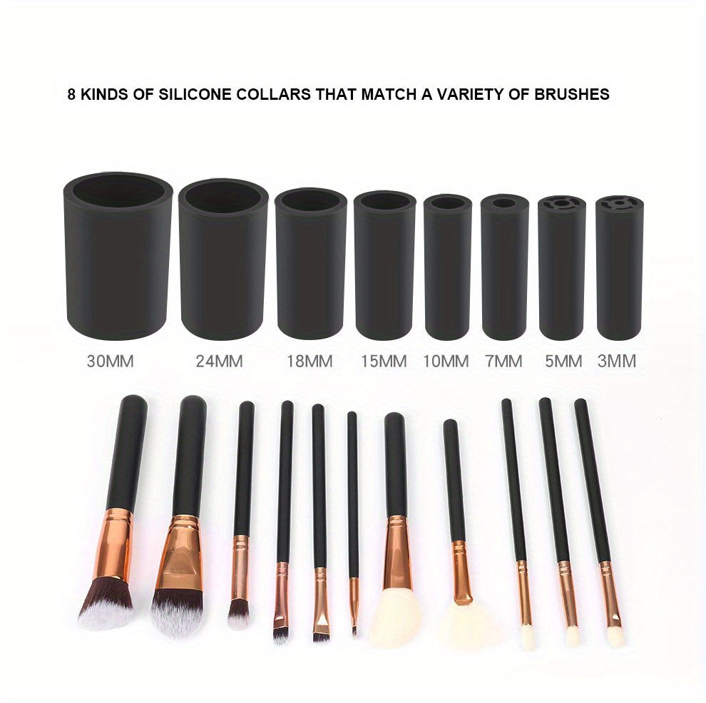 QuickClean Battery-Operated Makeup Brush Cleaner - Efficient Residue Removal, Adjustable Speeds, With Drying Function, Perfect for Home and Travel Use