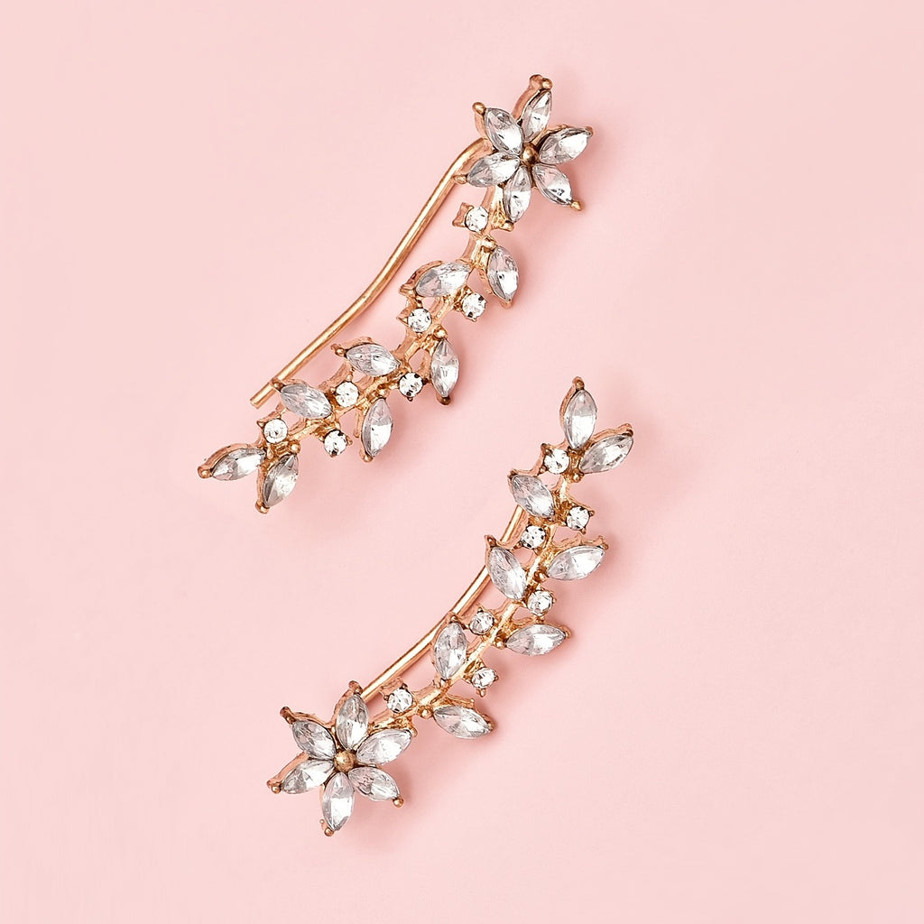 Leaf Branches Dangle Stud Clip Ear Jewelry For Women Personality Gifts