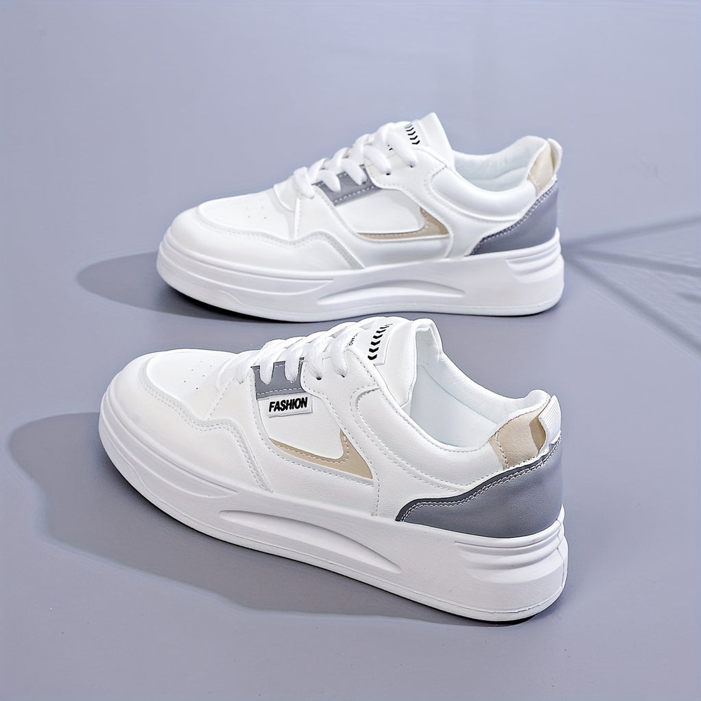 Women's Lightweight Sneakes, Low Top Lace Up Platform Casual Shoes, Women's Fashion Footwear