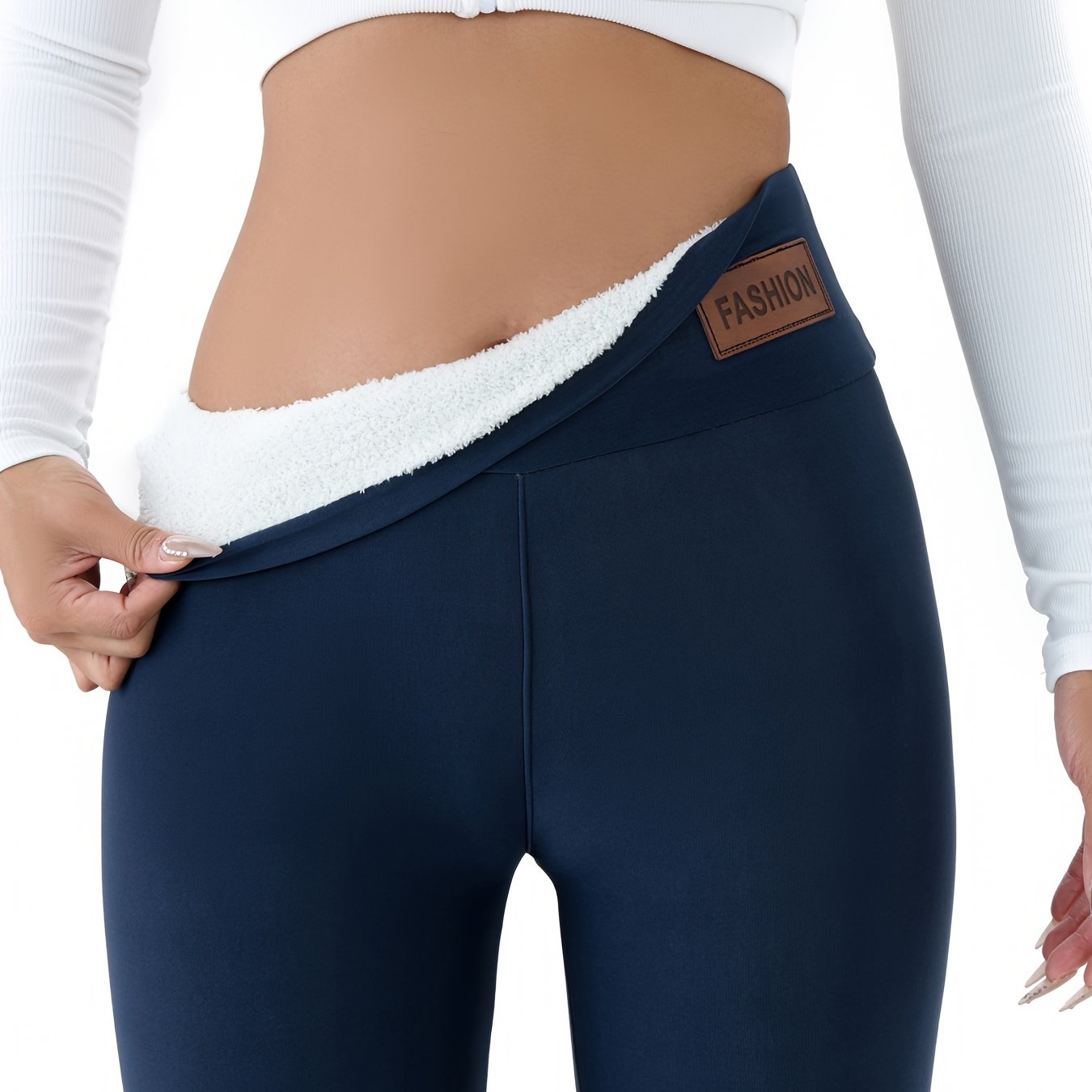 Autumn and Winter Fashion Label Tight Body Warm and Comfortable Tight Bottoms, High Elastic Warm Women's Sportswear