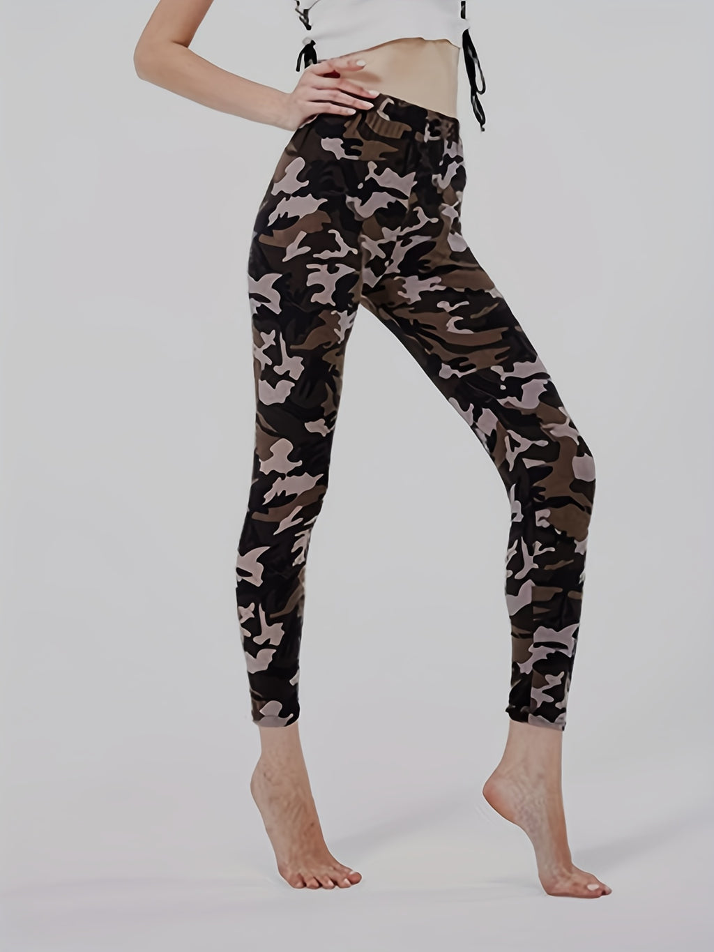 Women's Leggings Floral Printed Pants Casual High Waist Sweatpants Leggings
