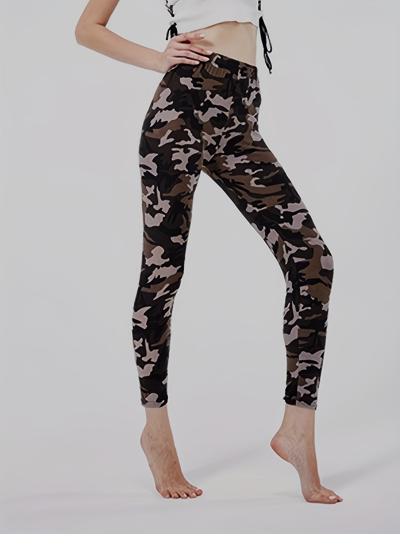 Women's Leggings Floral Printed Pants Casual High Waist Sweatpants Leggings