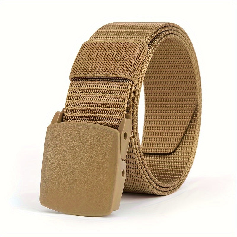 Nylon belt men's women's hypoallergenic belt non-metallic belt buckle military training smooth buckle nylon belt over security pants belt youth student korean casual outdoor tide