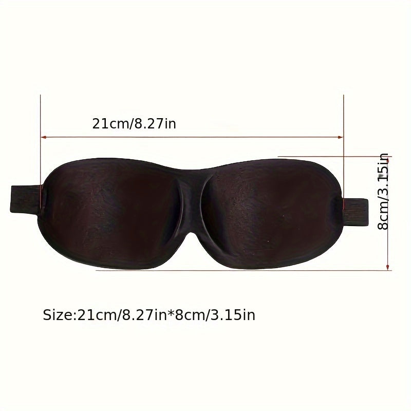 Sleep Pure Black 3D Three-dimensional Light Blocking Eye Mask 1pc, 3pcs, 5pcs, 10pcs