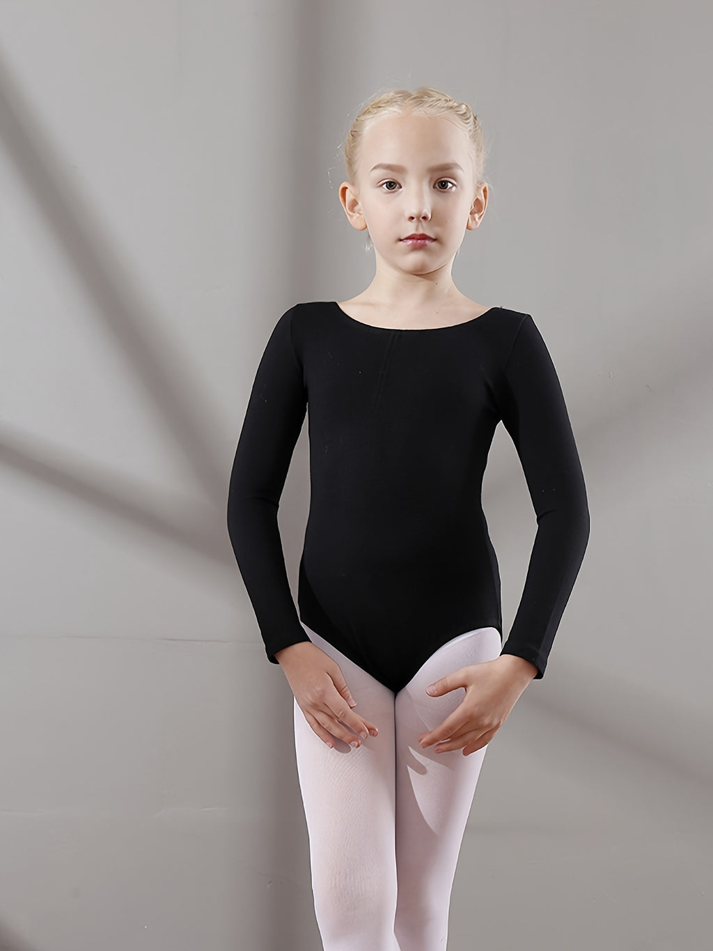 Girls Long Sleeve Bodysuit Leotards Back Bow Ballet Dance Outfit Kids Clothes