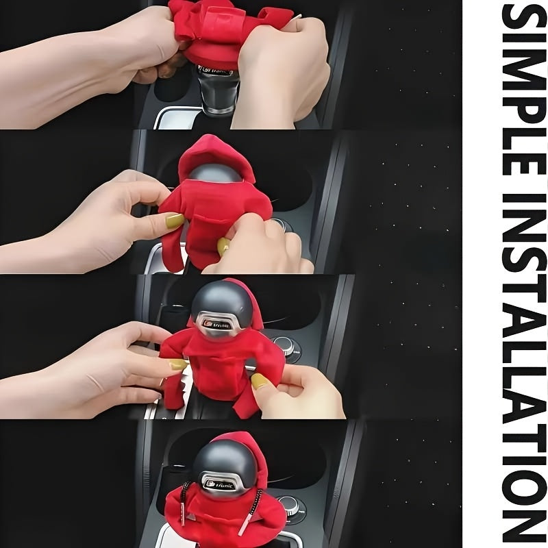 Mini Car Gear Shift Cover Hoodie Car Gear Shift Cover, Interior Accessories Shift Knobs Fashionable Shirt Trim