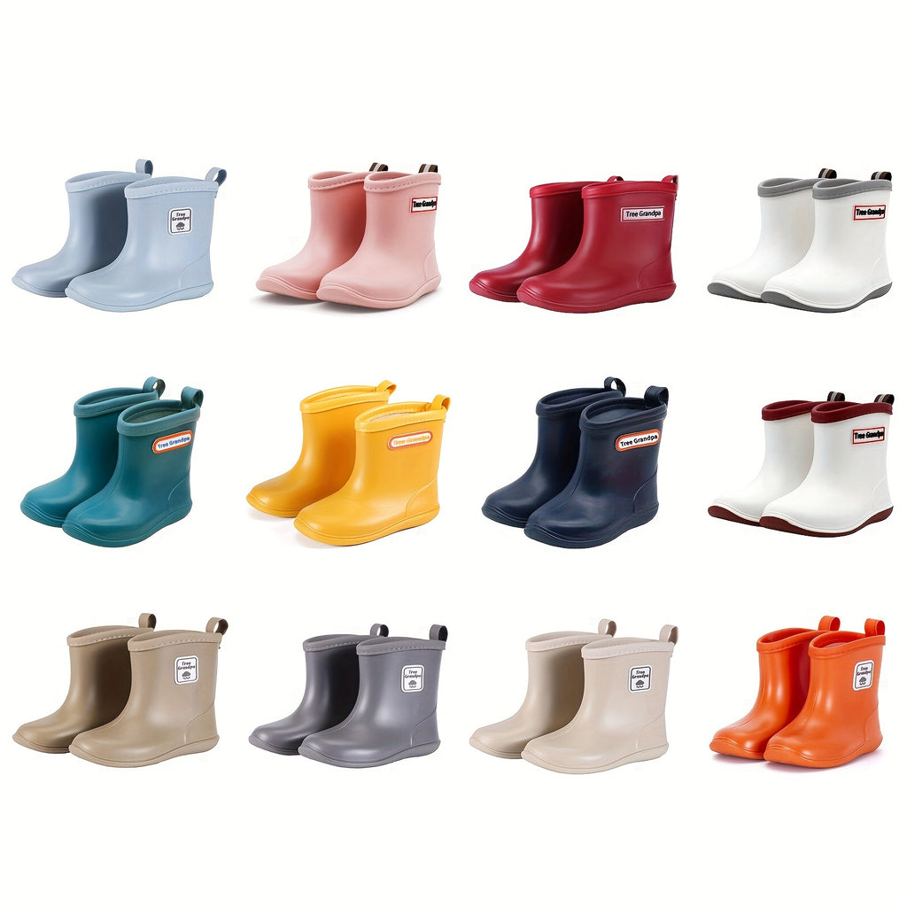 Toddler Baby Boys Rain Boots, Non-slip Soft Bottom Lightweight Shoes For Rainy Day