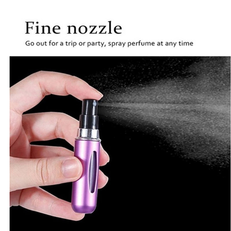NEW Colorful 5ML Mini Portable Travel Perfume Spray Empty Travel Aftershave Fashion Aluminum Star Shape Bottle Self Pump Bottom Glass Perfume Cosmetics Sprayer