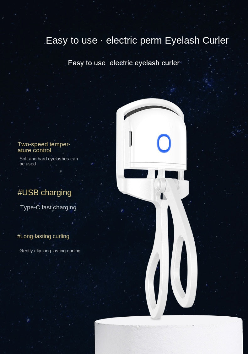 Rechargeable Electric Eyelash Curler, Heated Eyelash Perm Tool, Long-Lasting Curling and Styling, Lash Styling Tool, Sleek Eyelash Tool, Compact Design, Highquality Curler, Rechargeable Curler, Makeup Enthusiasts, Lash Lovers