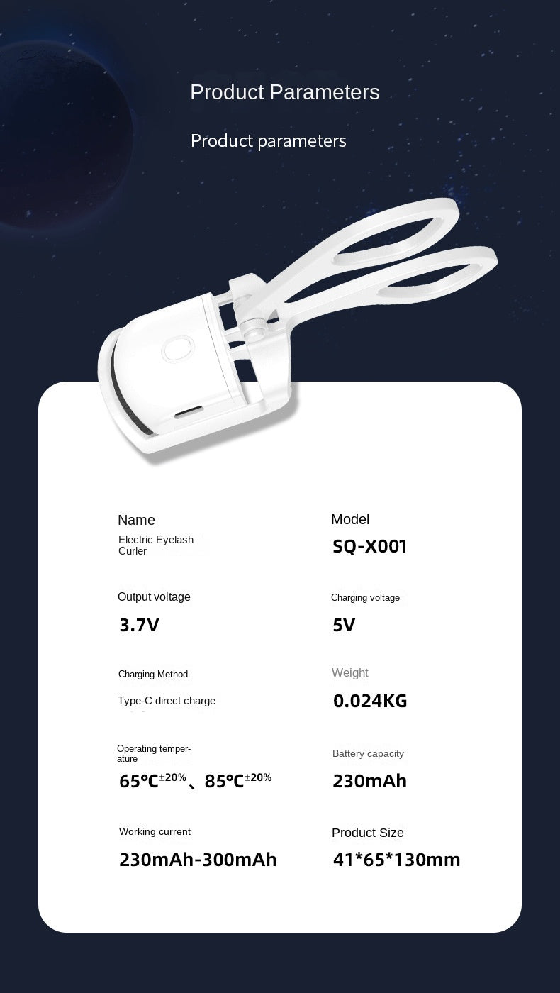 Rechargeable Electric Eyelash Curler, Heated Eyelash Perm Tool, Long-Lasting Curling and Styling, Lash Styling Tool, Sleek Eyelash Tool, Compact Design, Highquality Curler, Rechargeable Curler, Makeup Enthusiasts, Lash Lovers