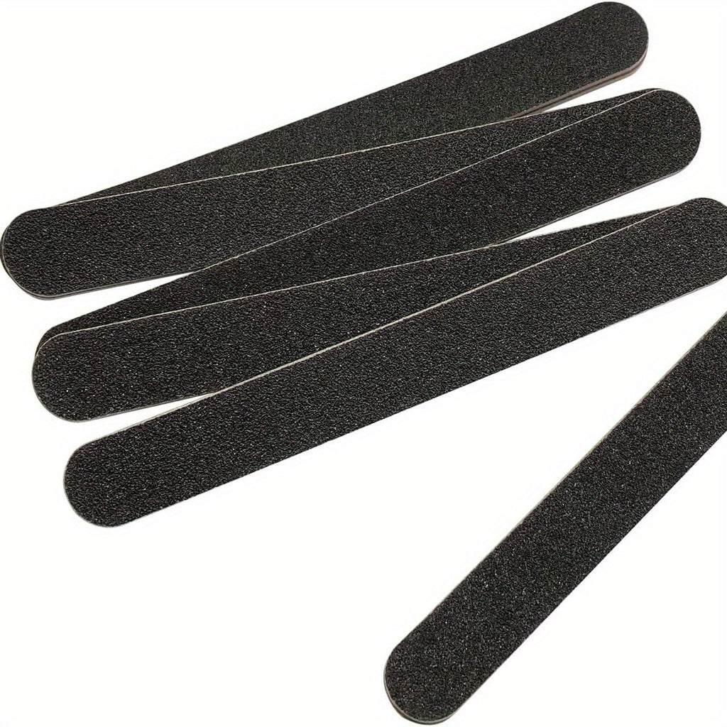 5 PCS Double Sided 100/180 Grit Nail Files Emery Board Black Manicure Pedicure Tool And Nail Buffering Files