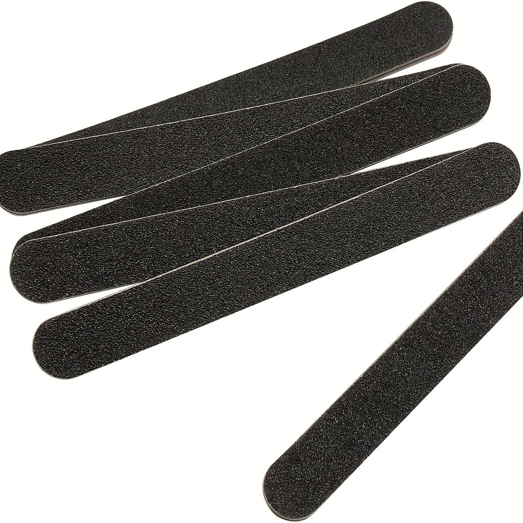 5 PCS Double Sided 100/180 Grit Nail Files Emery Board Black Manicure Pedicure Tool And Nail Buffering Files
