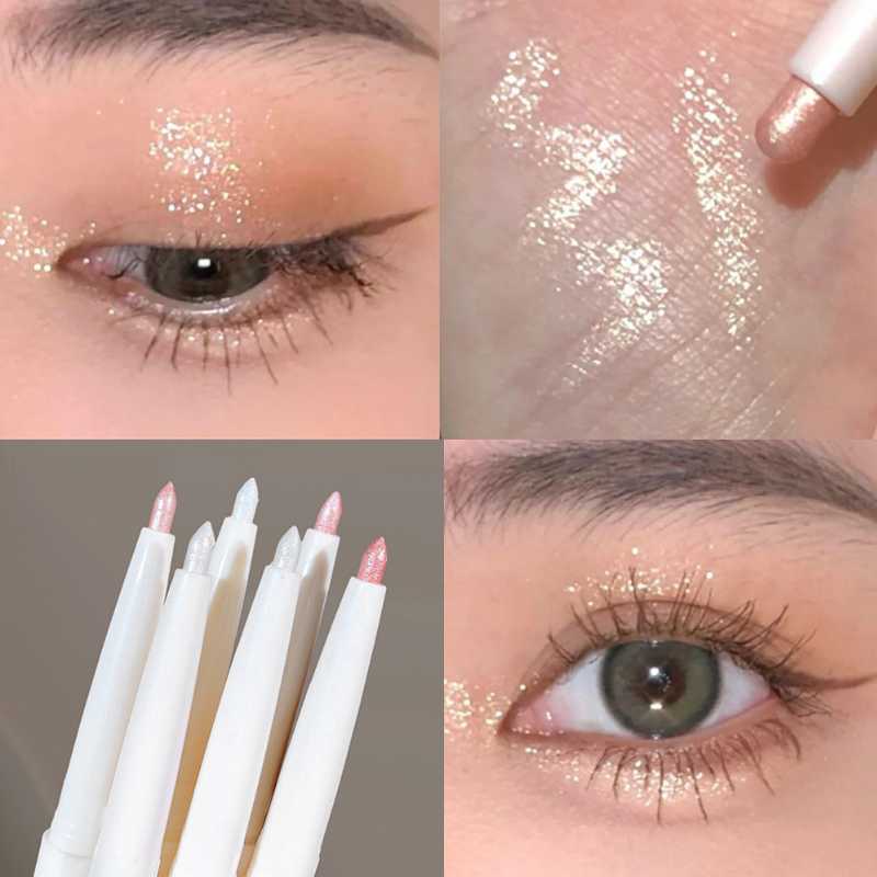 Dazzling Diamond Glitter Eyeliner Pen - Eyeshadow with Liquid Shimmer, Waterproof Highlighter, Nude Makeup, Long-Lasting, Easy to Apply, and Smudge-Proof