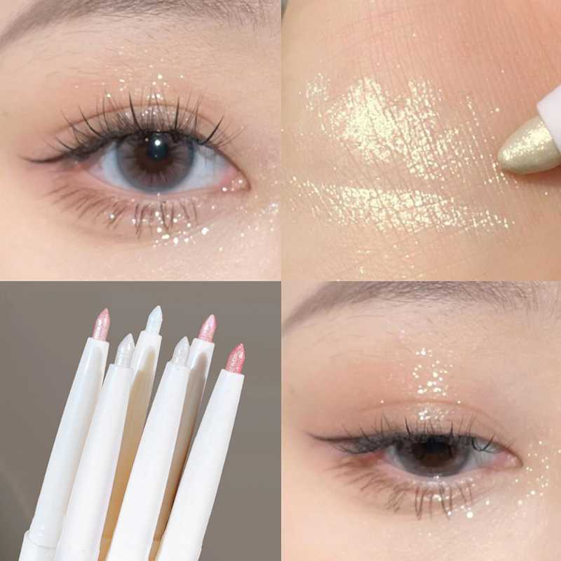 Dazzling Diamond Glitter Eyeliner Pen - Eyeshadow with Liquid Shimmer, Waterproof Highlighter, Nude Makeup, Long-Lasting, Easy to Apply, and Smudge-Proof