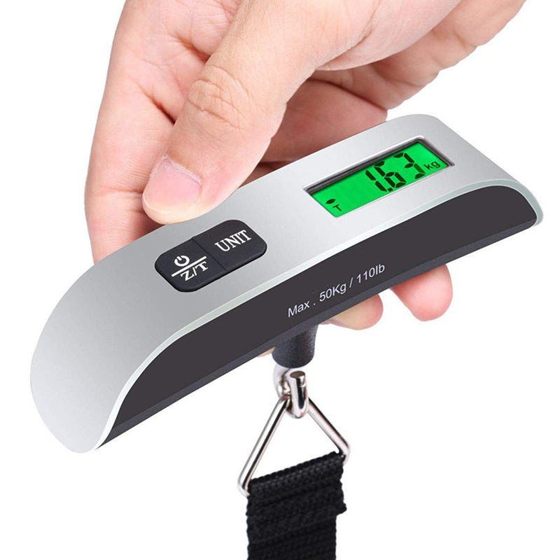 1pc 110lb/50kg Digital Handheld Luggage Hanging Baggage Scale, hand Scale, Mini Portable Electronic Scale, Express Scale With Backlight LCD Display, Travel Must Haves