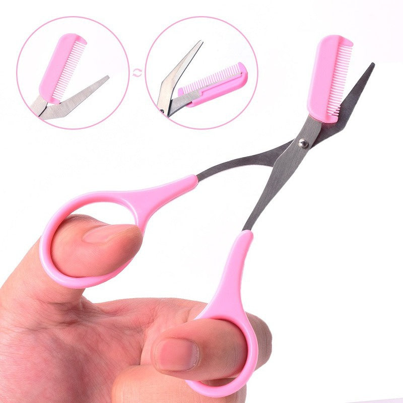 Eyebrow Trimmer Scissor With Comb Lady Woman Men Hair Removal Grooming Shaping Stainless Steel Eyebrow Remover Makeup Tool