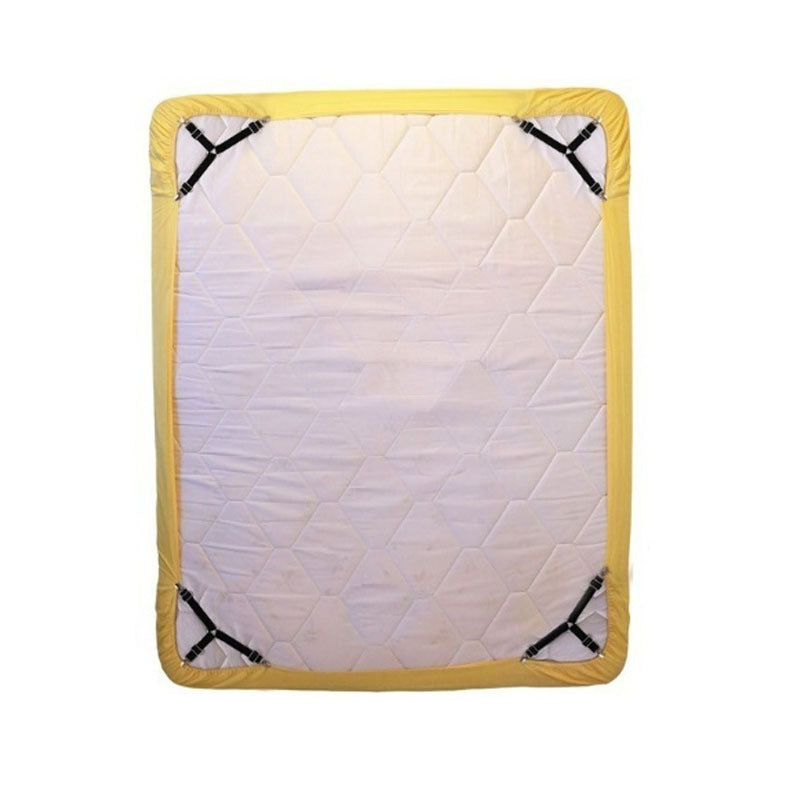 4pcs Invisible Safety Straps - Adjustable Metal Clip Elastic Straps for Sofa Cushions and Bedding - Practical, Non-Slip, and Durable Quilt Fixers for a Secure Fit