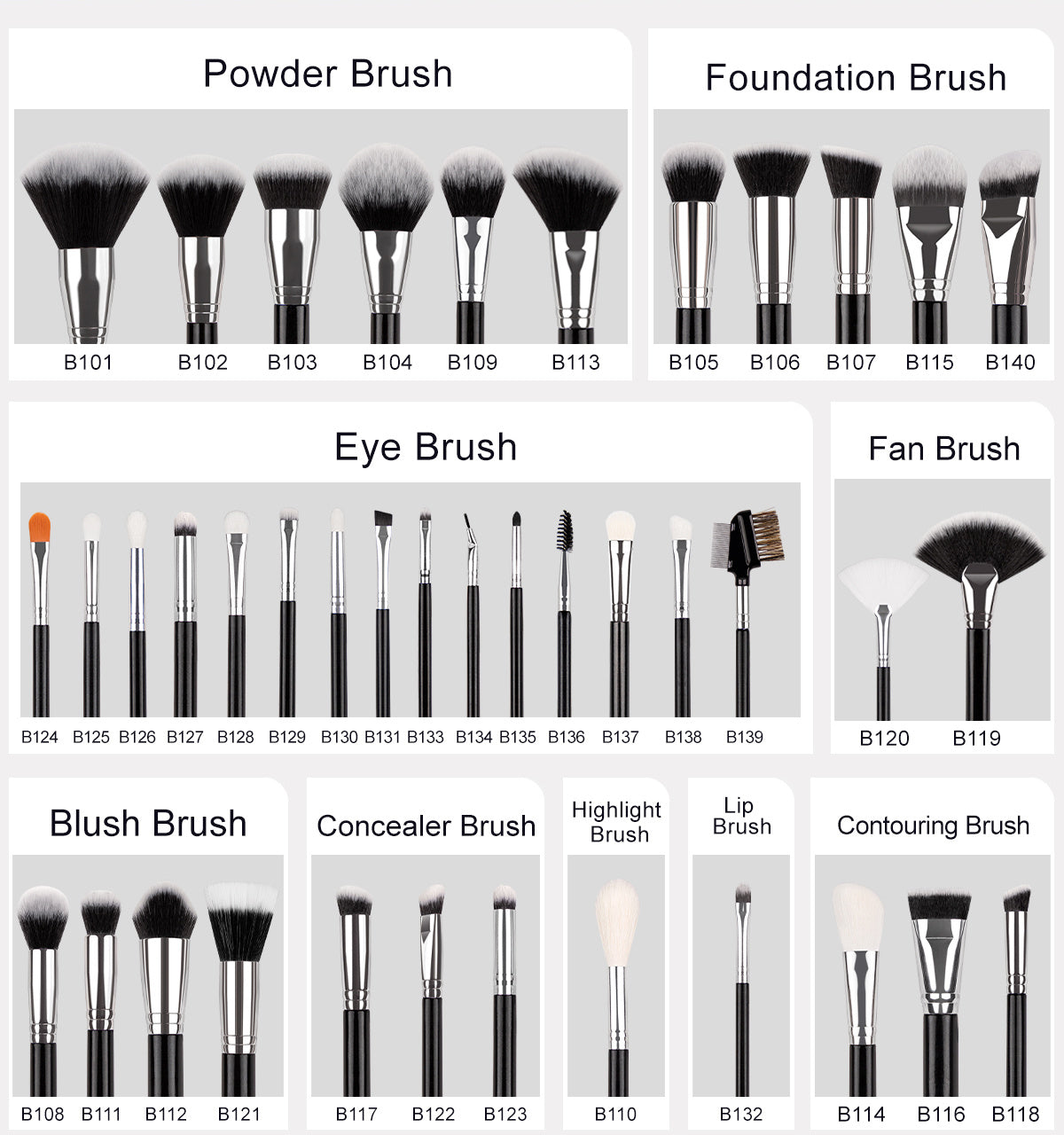 40pcs Complete Function Makeup Brush Kit With Premium Synthetic Bristles & Wooden Handle Perfect For Highlighter Blush Contour Eyeshadow Blending Professional Face Eye Lip Blender Brush Ideal For Makeup Beginner & Artist