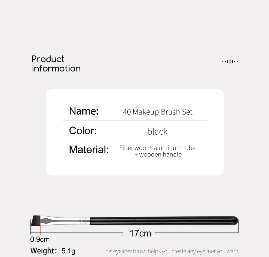 40pcs Complete Function Makeup Brush Kit With Premium Synthetic Bristles & Wooden Handle Perfect For Highlighter Blush Contour Eyeshadow Blending Professional Face Eye Lip Blender Brush Ideal For Makeup Beginner & Artist