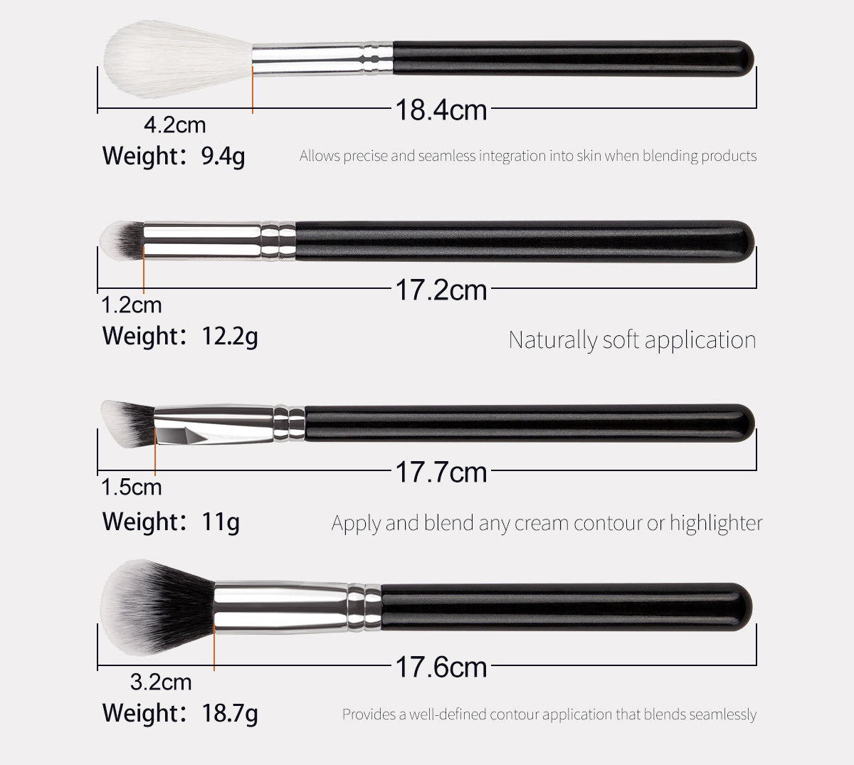 40pcs Complete Function Makeup Brush Kit With Premium Synthetic Bristles & Wooden Handle Perfect For Highlighter Blush Contour Eyeshadow Blending Professional Face Eye Lip Blender Brush Ideal For Makeup Beginner & Artist