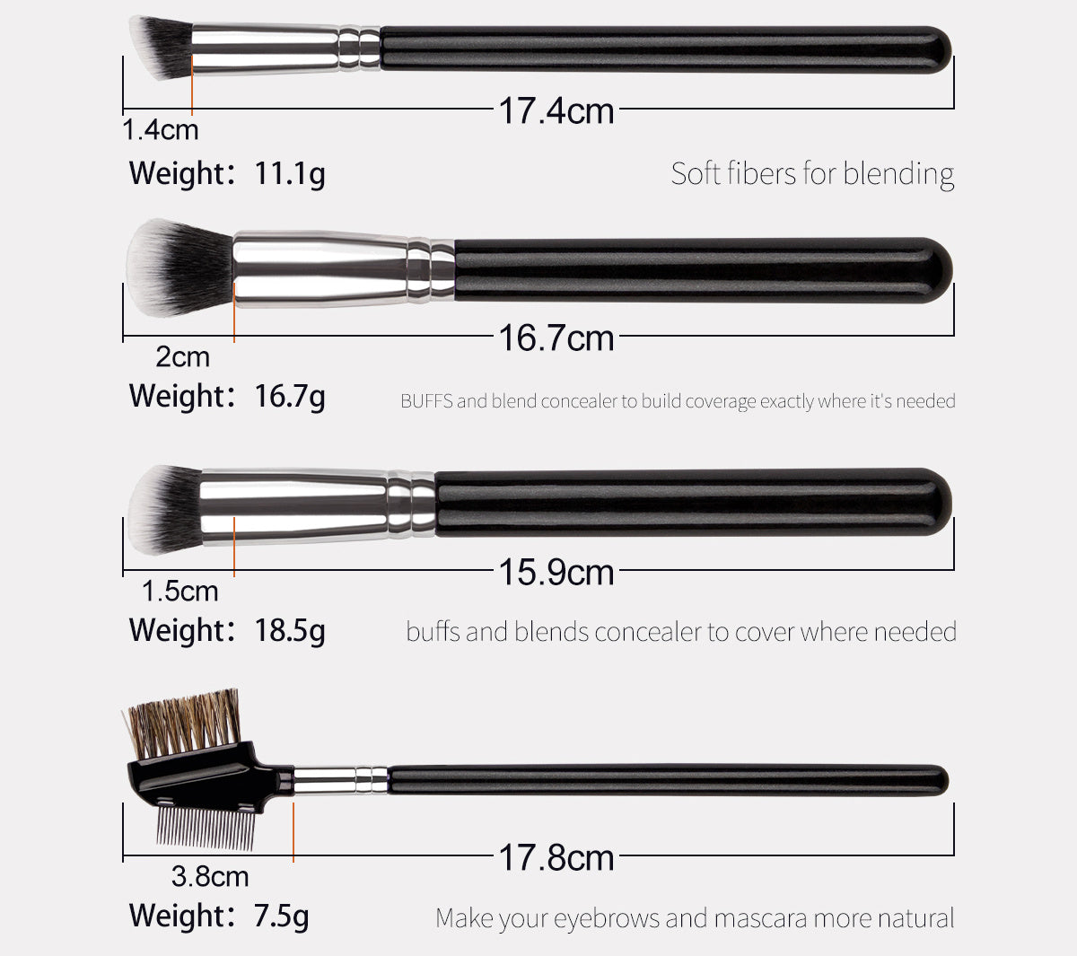 40pcs Complete Function Makeup Brush Kit With Premium Synthetic Bristles & Wooden Handle Perfect For Highlighter Blush Contour Eyeshadow Blending Professional Face Eye Lip Blender Brush Ideal For Makeup Beginner & Artist