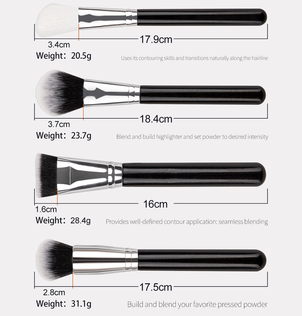 40pcs Complete Function Makeup Brush Kit With Premium Synthetic Bristles & Wooden Handle Perfect For Highlighter Blush Contour Eyeshadow Blending Professional Face Eye Lip Blender Brush Ideal For Makeup Beginner & Artist