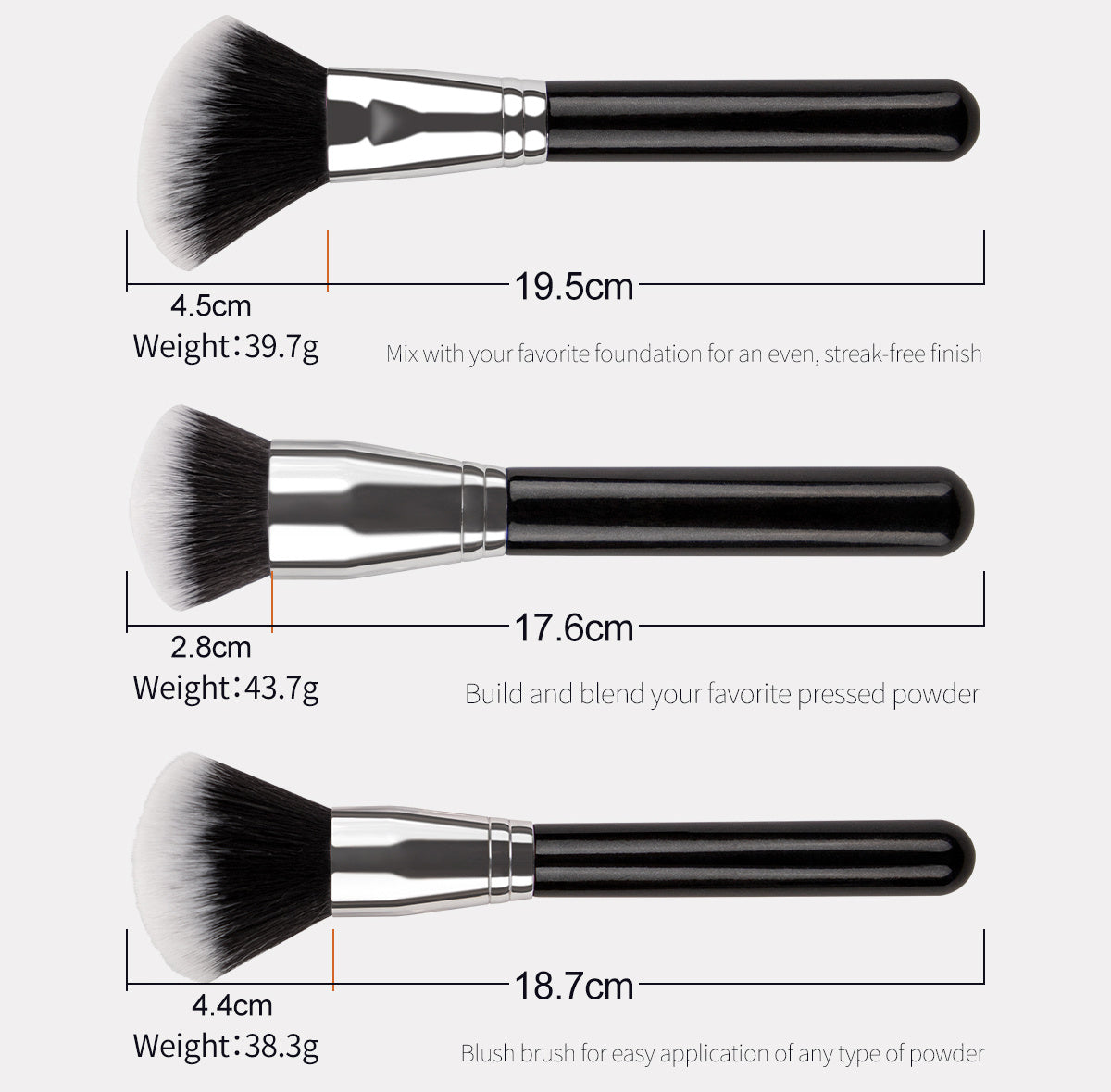 40pcs Complete Function Makeup Brush Kit With Premium Synthetic Bristles & Wooden Handle Perfect For Highlighter Blush Contour Eyeshadow Blending Professional Face Eye Lip Blender Brush Ideal For Makeup Beginner & Artist