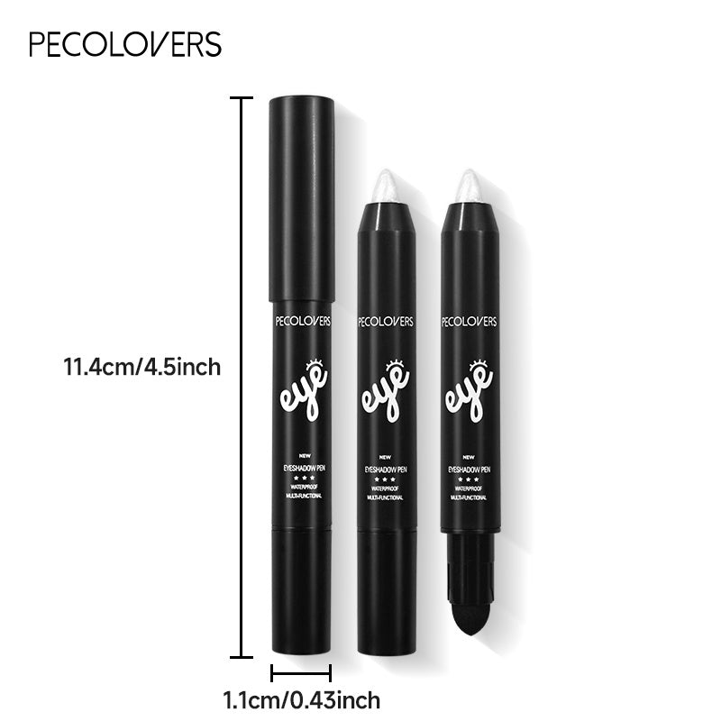 Waterproof Pearly Eyeshadow Eyeliner Pencil Glitter Matte Nude Eyeshadow Makeup Pigment Eyelid Under Crease Brightening Pen, ( 6 Colors )