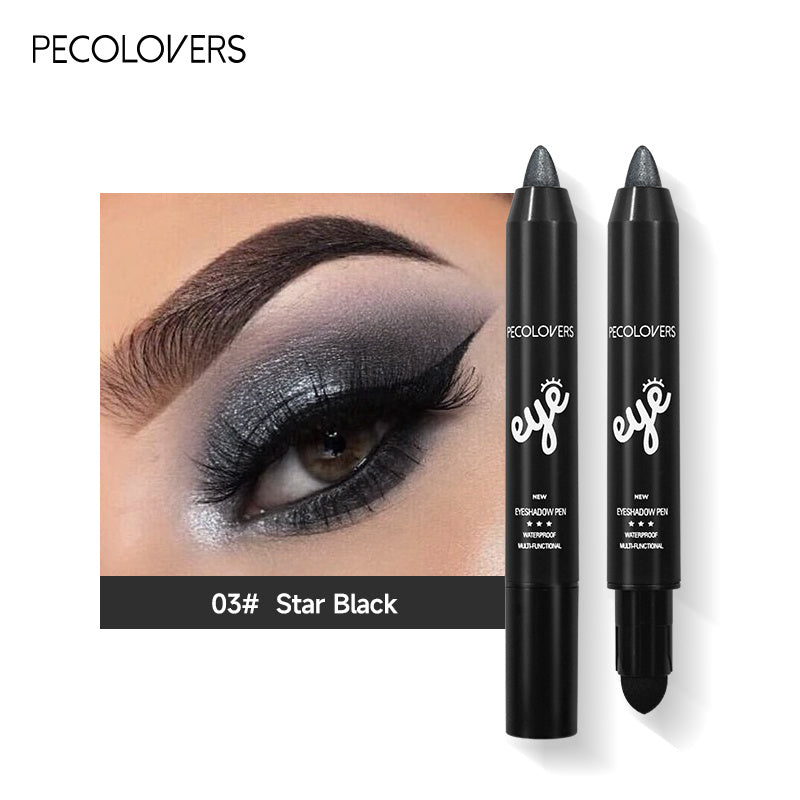 Waterproof Pearly Eyeshadow Eyeliner Pencil Glitter Matte Nude Eyeshadow Makeup Pigment Eyelid Under Crease Brightening Pen, ( 6 Colors )