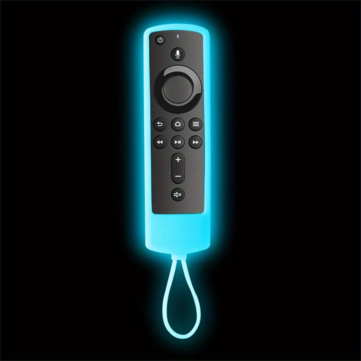 5.59inch Glow-in-the-Dark Silicone Case Cover for Fire TV Stick 4K with Alexa Voice Remote - Protect Your Remote and Enhance Your Gaming Experience, Compatible with 4K+, Lite, Cube, Includes Lanyard for Easy Access
