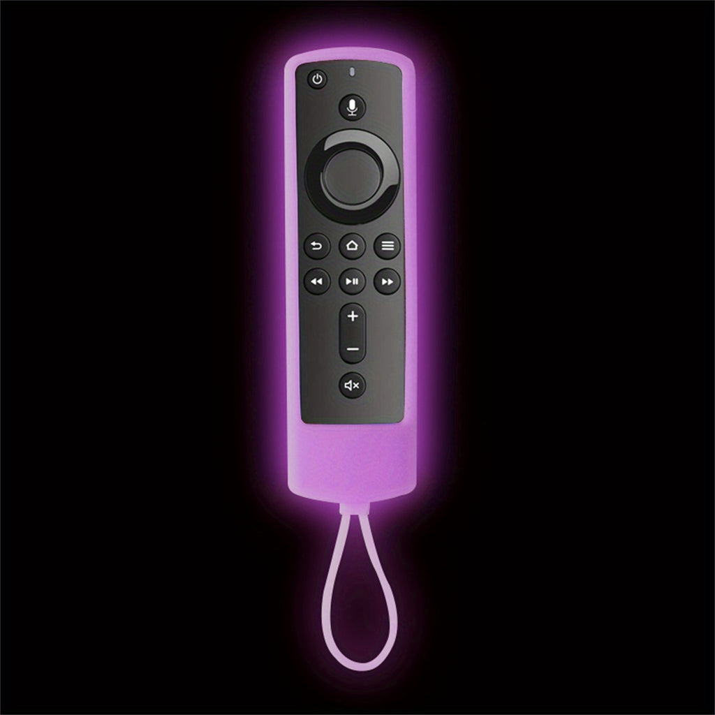 5.59inch Glow-in-the-Dark Silicone Case Cover for Fire TV Stick 4K with Alexa Voice Remote - Protect Your Remote and Enhance Your Gaming Experience, Compatible with 4K+, Lite, Cube, Includes Lanyard for Easy Access