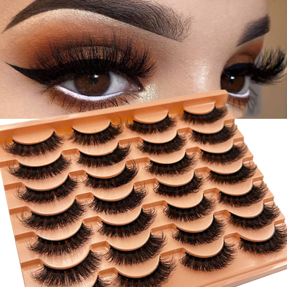 14 Pairs Russian DD Curl Mink Eyelashes, 3D Fluffy Thick False Lashes, Unscented, Multiple Lengths 10-12mm, Natural Look Makeup Enhancing Lashes
