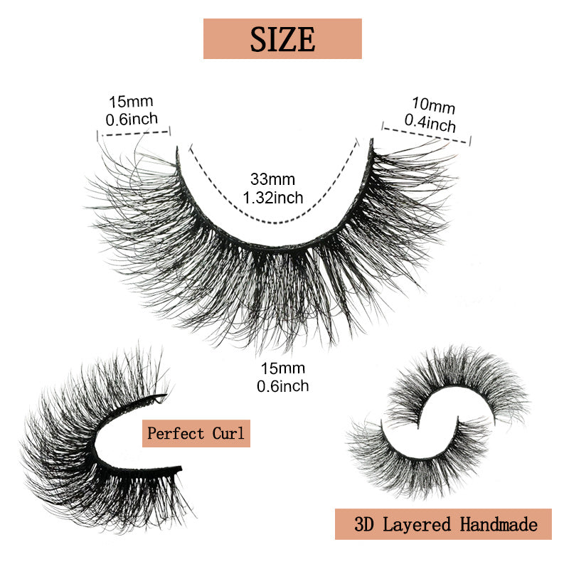 14 Pairs Russian DD Curl Mink Eyelashes, 3D Fluffy Thick False Lashes, Unscented, Multiple Lengths 10-12mm, Natural Look Makeup Enhancing Lashes