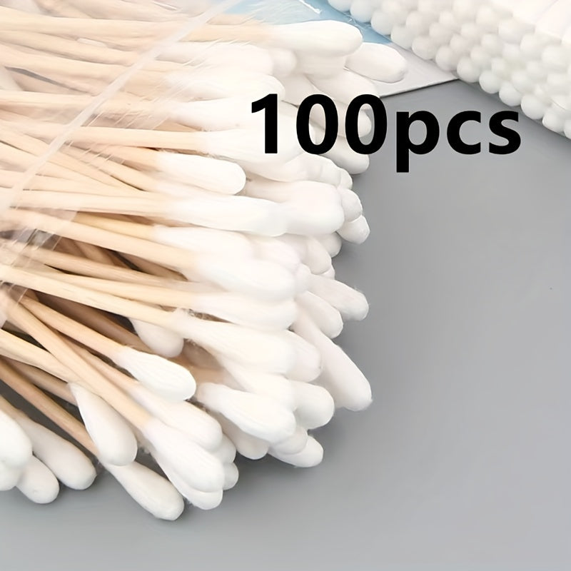 400/100 Count Double-Tipped Cotton Swabs - Unscented, Hypoallergenic Ear & Makeup Cleaner, Multipurpose & Disposable Cotton Swabs For Personal Care