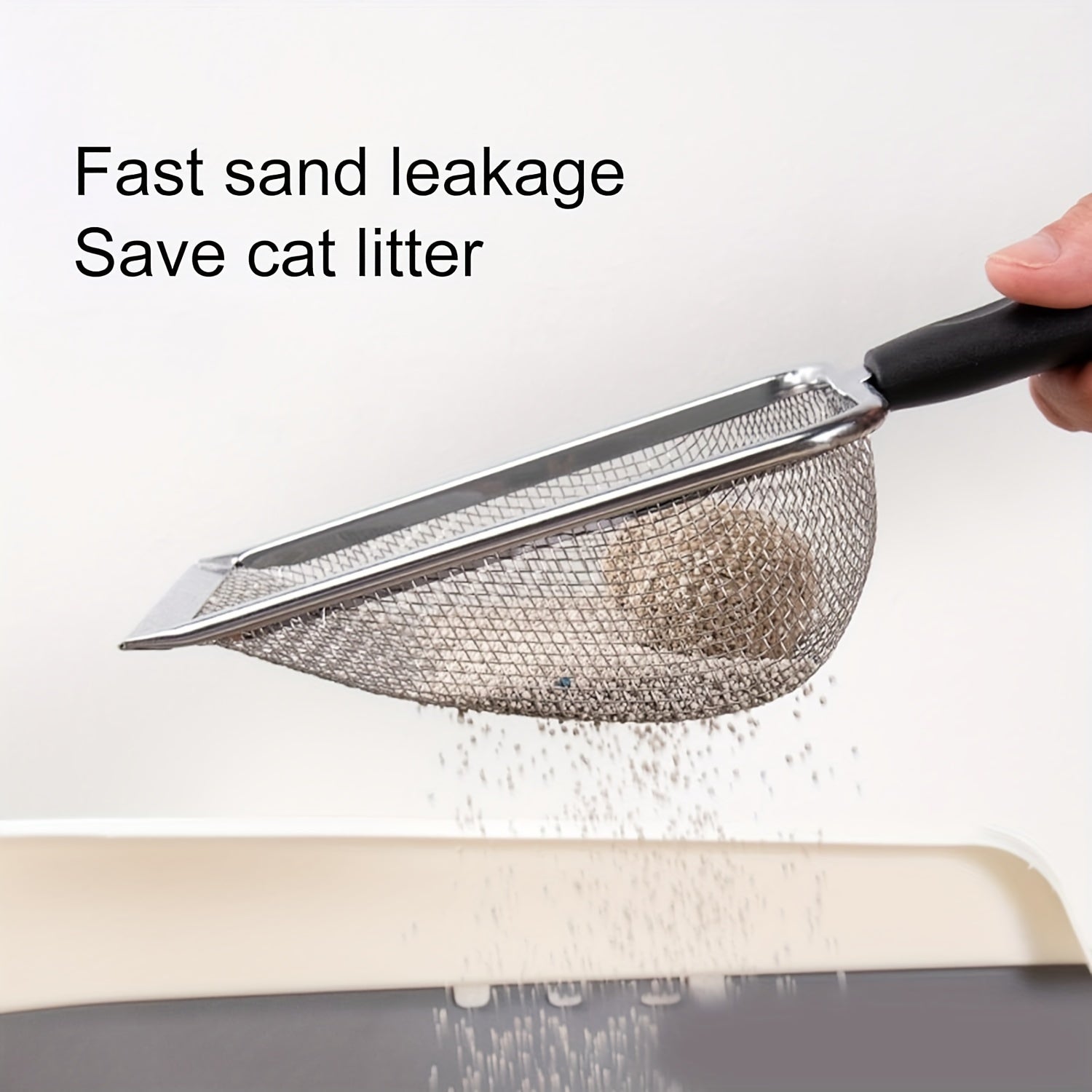 1pc Stainless Steel Pet Litter Shovel - Convenient Tool For Dogs And Cats, Easy Clean Tool For Dog And Cat Pan Maintenance