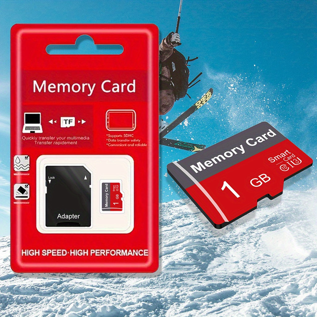 [High Speed Memory Card] High Speed 1pc Memory Card 64GB 32GB 16GB With Adapter | Flash TF Card 8GB 4GB 2GB 1GB, A1 C10 Memory TF Card For Tablet/Camera/Mobile Phone/Laptop/PC/Car Audio/Game Console/Audio - Store Your Files S